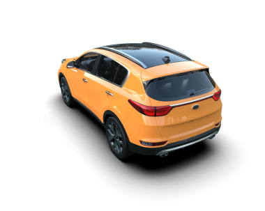 Araba arka planda izole. 3D görüntüleme - illüstrasyon