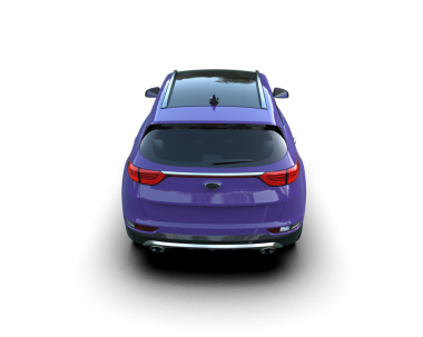 Beyaz arkaplandaki bir arabanın 3 boyutlu canlandırması