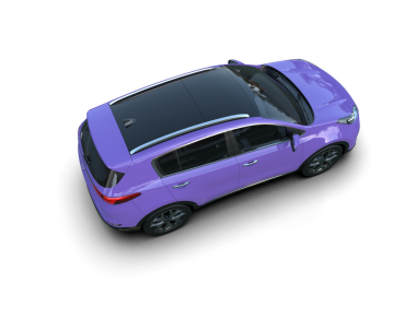 Siyah arka planda modern küçük araba