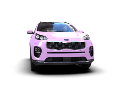 Siyah üzerine izole edilmiş pembe modern spor araba. 3 Boyutlu Hazırlama