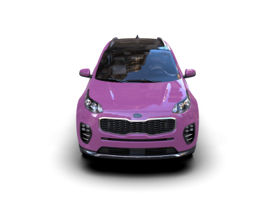 modern araba kırpma yolu ile beyaz arka planda izole edildi. 3d illüstrasyon