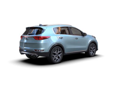 modern küçük beyaz SUv kırpma yolu ile beyaz üzerinde izole