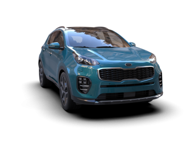 Stüdyo ortamında markasız bir SUV 'un 3 boyutlu çizimi