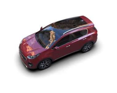 modern araba siyah arka planda. 3d illüstrasyon