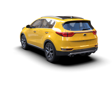 Beyaz arka planda modern bir araba. 3 Boyutlu Hazırlama