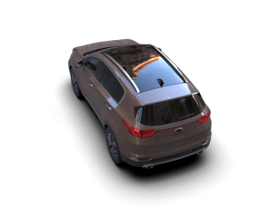 SUv beyaz arkaplanda izole edildi.