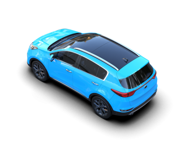 modern araba gölgeli beyaz bir arka planda izole edilmiş - 3 boyutlu illüstrasyon