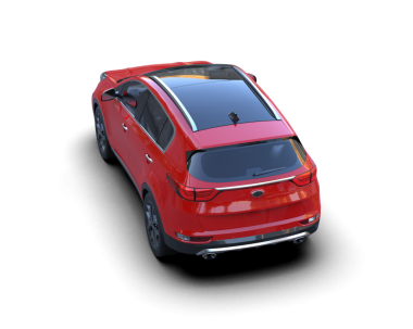 kırmızı araba arka planda izole edildi