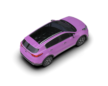 şeffaf arkaplan üzerinde modern SUV araba   