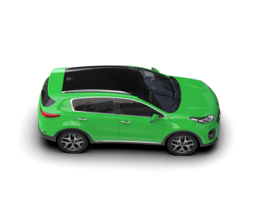 modern yeşil araba beyaz arkaplanda izole.