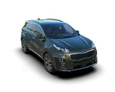 Karanlık bir arka planda yansıması olan lüks bir SUV.