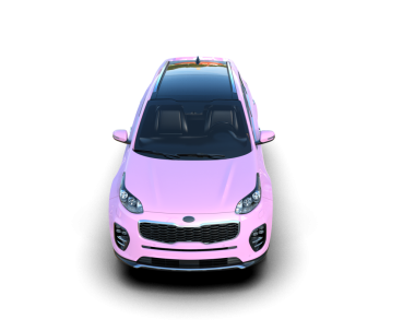 pembe modern araba beyaz arka planda izole edilmiş