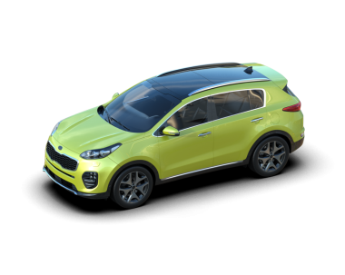 Modern bir arabanın 3 boyutlu görüntüsü