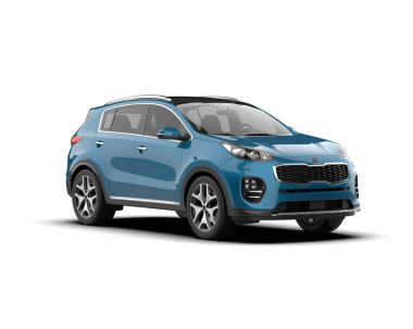 Beyaz arka planda mavi spor araba. 3d oluşturma.