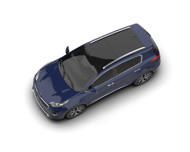 Beyaz arka planda modern SUV. 3 Boyutlu Hazırlama