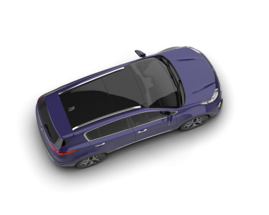 Beyaz arkaplandaki bir arabanın 3 boyutlu görüntüsü