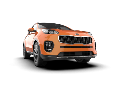 modern kompakt araba siyah arkaplanda izole edildi