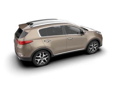 beyaz arka planda gerçekçi modern araba