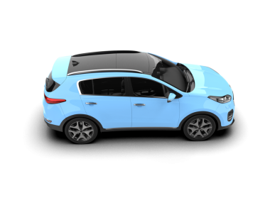 araba beyaz arkaplanda izole edildi