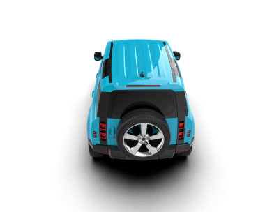 Modern SUV arabası beyaz arka planda izole edilmiş. 3d illüstrasyon