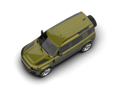 Beyaz arkaplandaki bir arabanın 3 boyutlu canlandırması