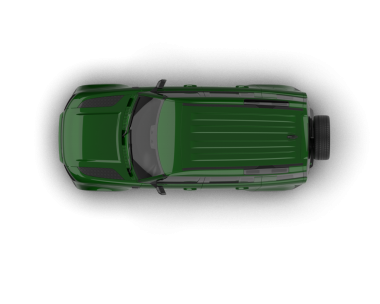 araba üstü görünümü siyah arkaplanda izole edildi