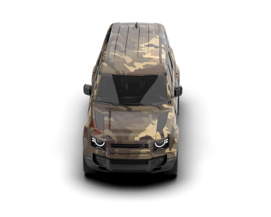 Modern araba arka planda izole edilmiş. 3D görüntüleme - illüstrasyon