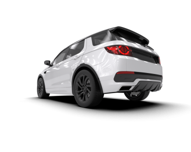 Arka planda 3 boyutlu bir sedan.