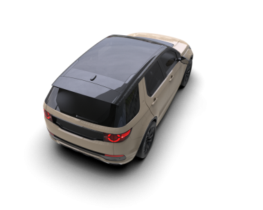 Siyah arka planda bir araba. Siyah arka planda bir araba. 3d oluşturma