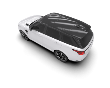 Beyaz arka planda izole edilmiş gerçekçi bir araba. 3d illüstrasyon.