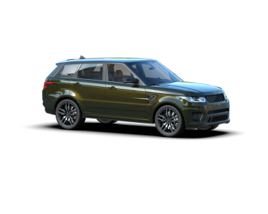 Arka planda lüks bir araba var. 3D görüntüleme - illüstrasyon