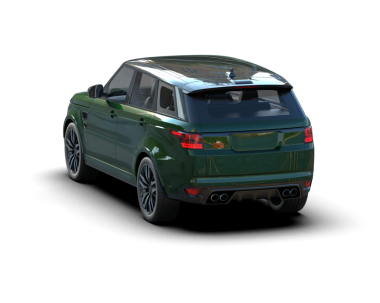 Araba arka planda izole. 3d oluşturma. -