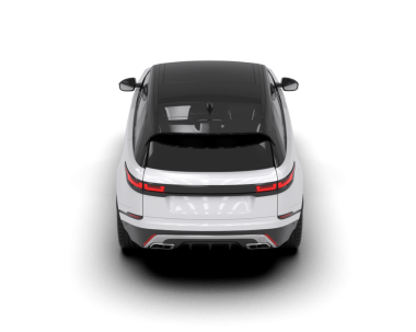 siyah modern araba beyaz arka planda izole edildi