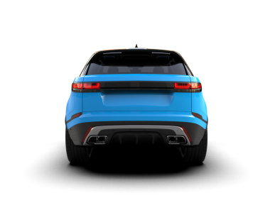 Mavi araba, modern cip. 3d oluşturma