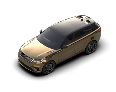 Araba siyah arka planda izole edilmiş. 3d illüstrasyon.