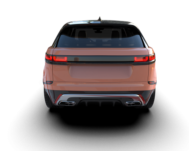 Araç 3D görüntüleme siyah arkaplanda izole edildi