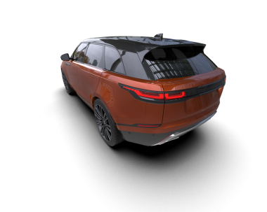 modern araba siyah arka planda izole edilmiş ve kırpma yolu var. 3d oluşturma