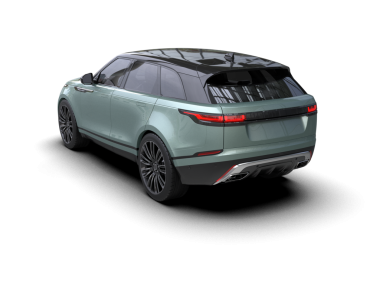 Beyaz arka planda bir araba. 3d oluşturma.