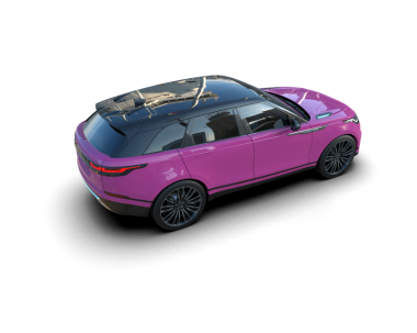 Beyaz arka planda modern bir araba. 3d oluşturma.