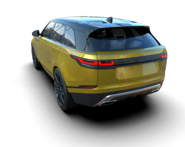 modern SUV arabası beyaz arkaplanda izole edildi. 3 boyutlu görüntüleme