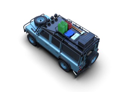 Motorlu 3D render araba