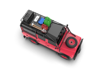 Beyaz arka planda izole edilmiş bir oyuncak kamyon. 3d oluşturma