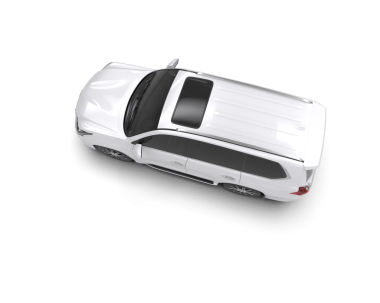 Beyaz stüdyoda izole edilmiş 3 boyutlu markasız bir araba.