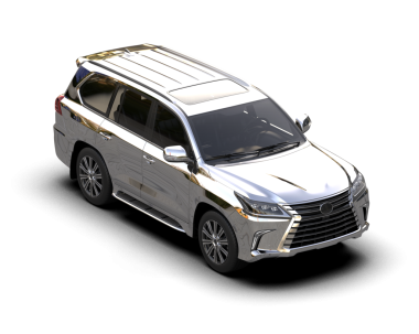 3 boyutlu markalı, jenerik konsept bir araba.