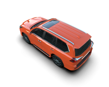 Stüdyoda izole edilmiş 3 boyutlu elektrikli bir araba.