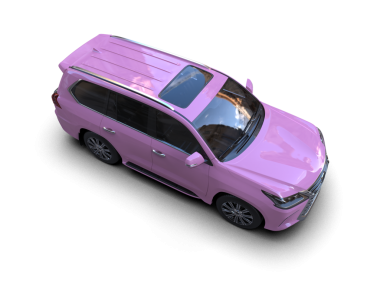 Stüdyo ortamında markasız bir SUV 'un 3 boyutlu çizimi