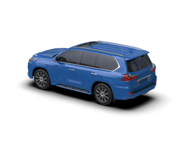 Beyaz arka planda siyah bir vücudu olan mavi, modern bir cip. 3d oluşturma.