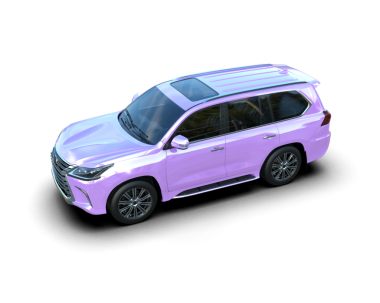 Pembe küçük araba beyaz arka planda izole edilmiş.