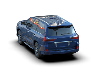 Siyah arka planda modern bir araba. 3d illüstrasyon