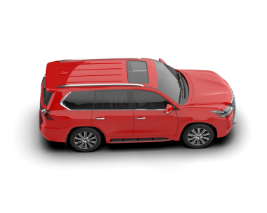 beyaz arkaplanda izole edilmiş bir araba